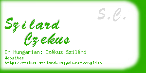 szilard czekus business card